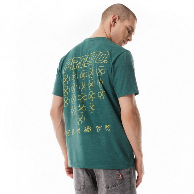 Męski t-shirt z nadrukiem Prosto Palmar - zielony
