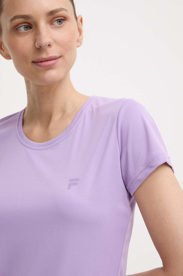 Fila t-shirt do biegania Ramatuelle kolor fioletowy FAW0709
