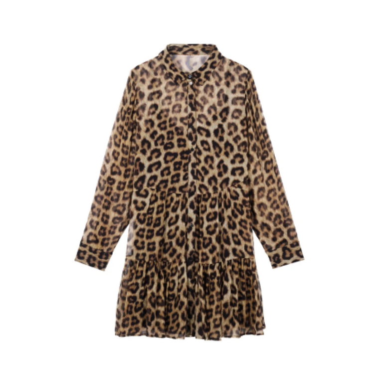 Krótka Sukienka z Wzorem Leoparda Fusion Ba&Sh