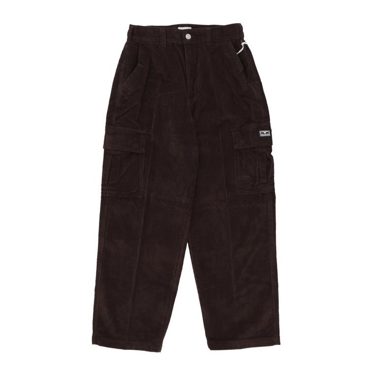 Baggy Corduroy Cargo Spodnie Obey