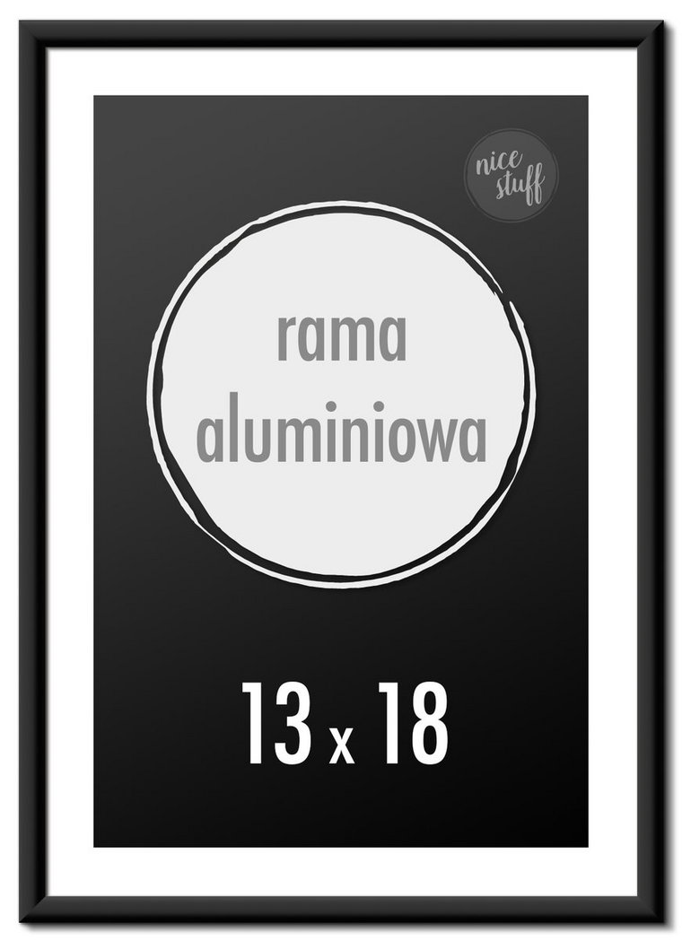 Ramka na zdjęcia 13x18 cm Ramki aluminiowe 18x13 cm czarna