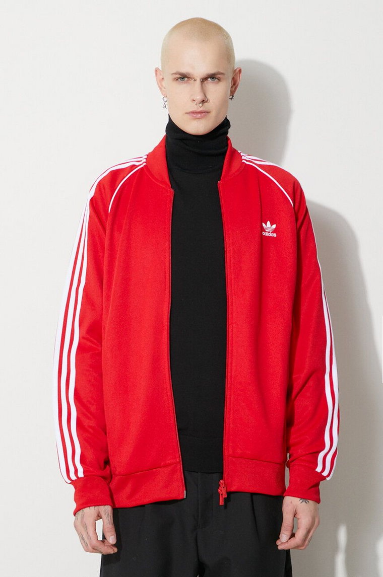 adidas Originals bluza męska kolor czerwony z aplikacją