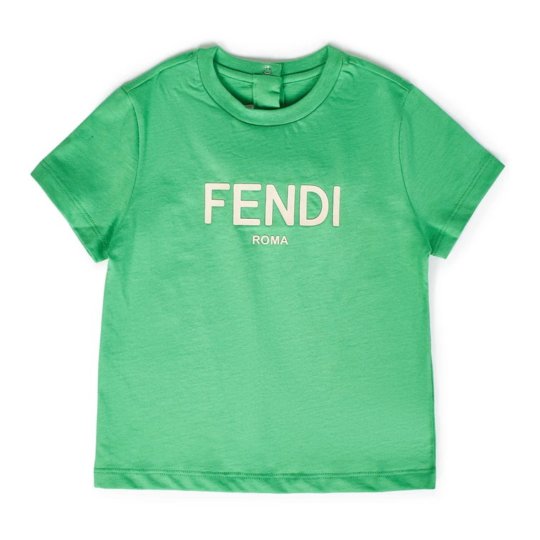 Zielone koszulki i pola dla dzieci Fendi