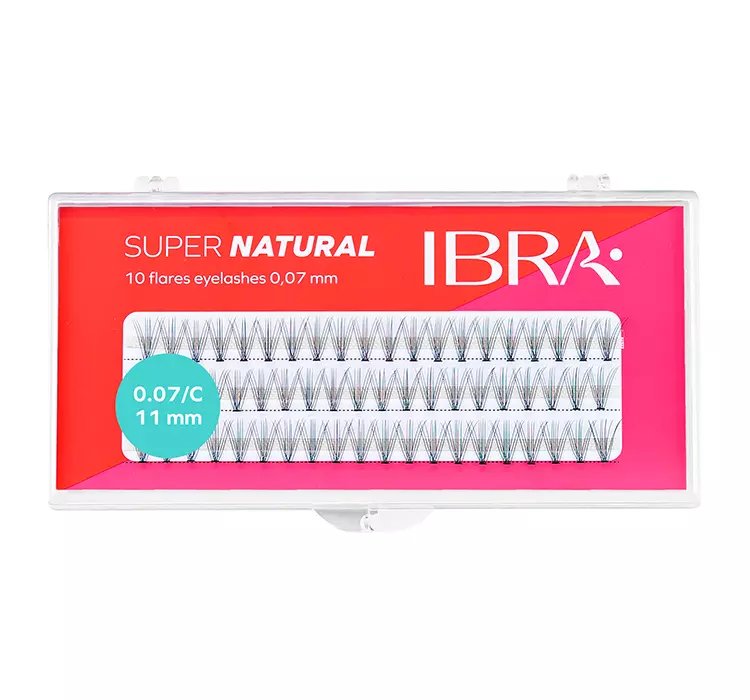 IBRA SZTUCZNE RZĘSY NATURALS KĘPKI C0,07 11MM