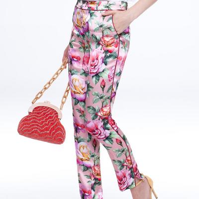 Eleganckie spodnie z motywem kwiatowym L'AF Bergamo