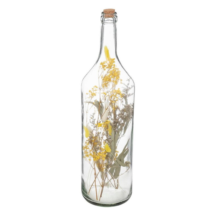Dekoracja suszone kwiaty w butelce XL