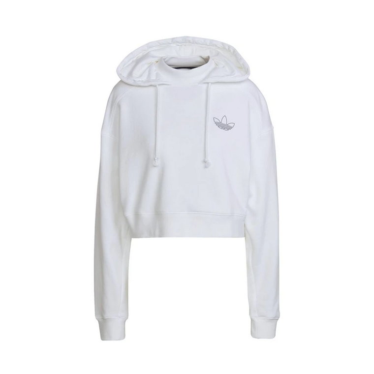 Oversize Biała Bluza z Kapturem dla Kobiet Adidas Originals