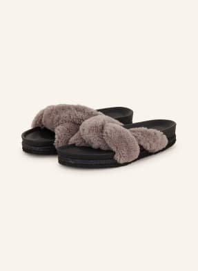 Louis Vuitton Rose Clair Shearling Magnetic Flat Mules