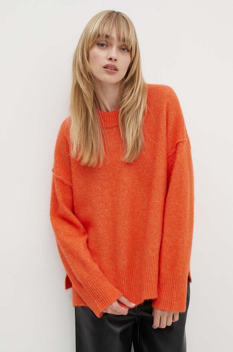 Day Birger et Mikkelsen sweter wełniany Josie - Cozy Days RD damski kolor pomarańczowy  DAY65243258