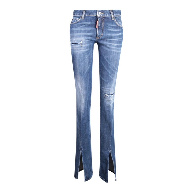 Niebieskie Jeansy dla Kobiet - Stylowe i Trendy Dsquared2
