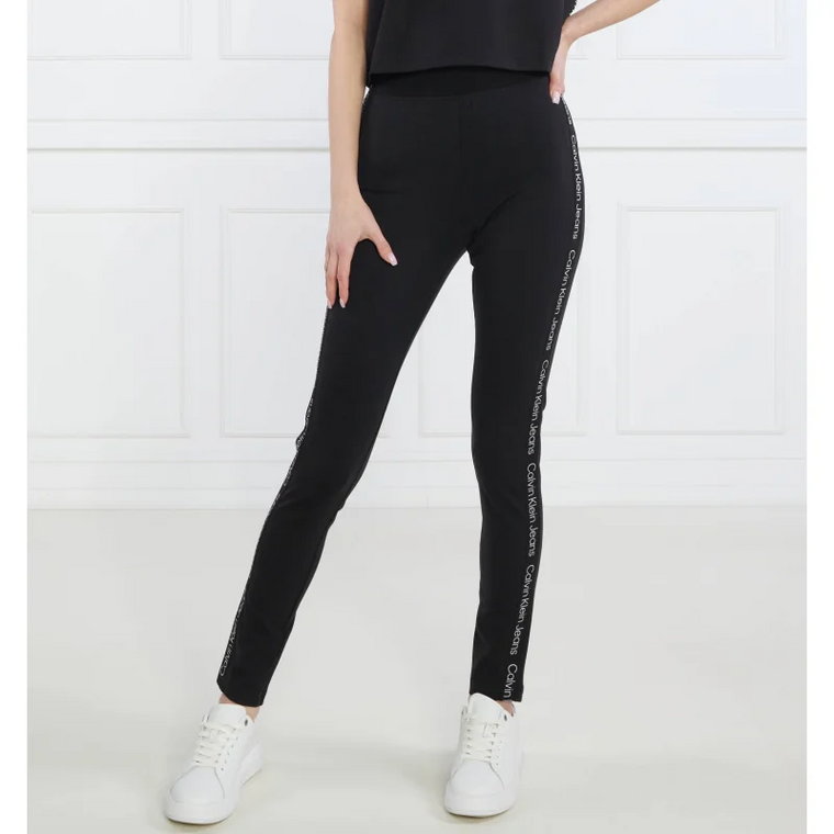 CALVIN KLEIN JEANS Legginsy LOGO TAPE MILANO LEGGING | Skinny fit