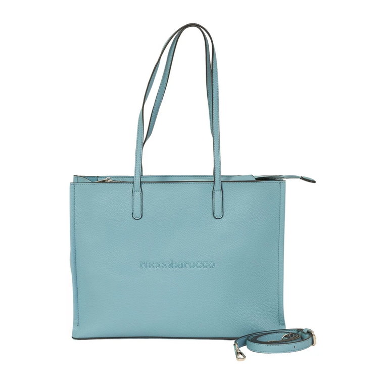 Niebieska torba na zakupy Olivia Line Roccobarocco