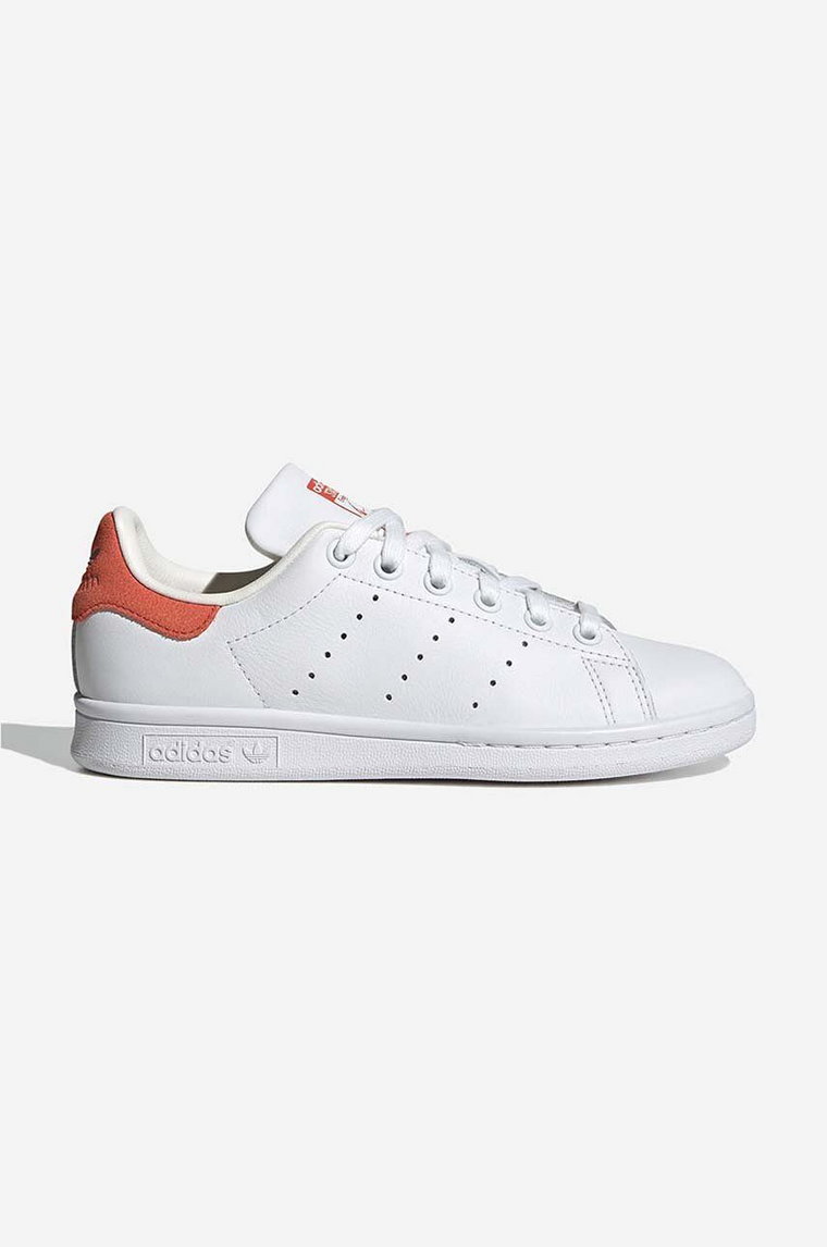 adidas Originals sneakersy skórzane HQ1855 Stan Smith J kolor biały