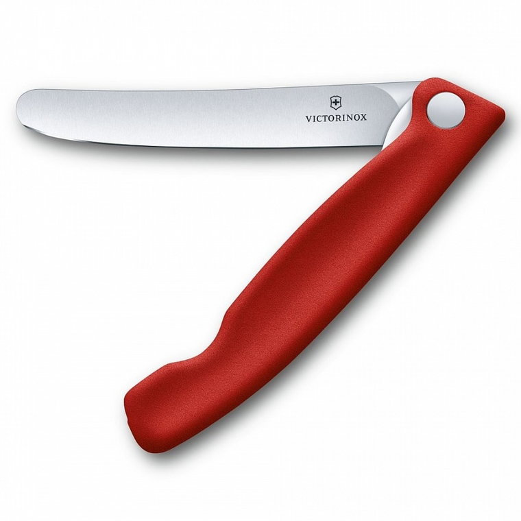 Victorinox - swiss classic - składany nóż do warzyw i owoców - gładkie ostrze - 11 cm - czerwony kod: 6.7801.FB