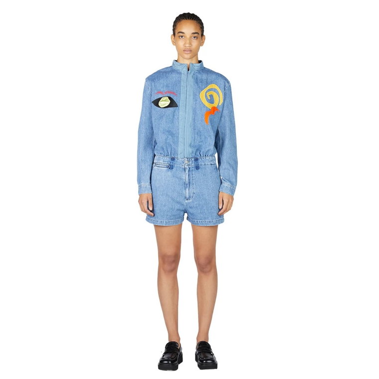 Chambray Playsuit z aplikacją Marni