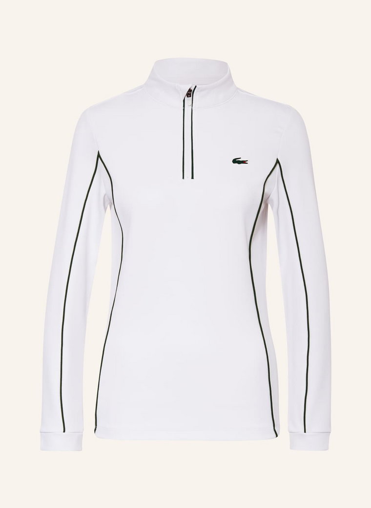 Lacoste Sweter Typu Troyer weiss