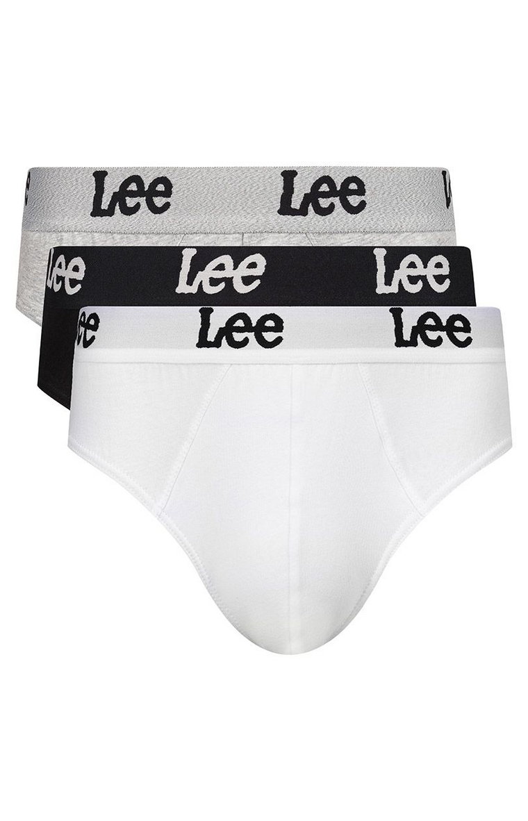 Lee 3-pack bawełniane slipy męskie Patrick, Kolor biało-szaro-czarny, Rozmiar S, LEE
