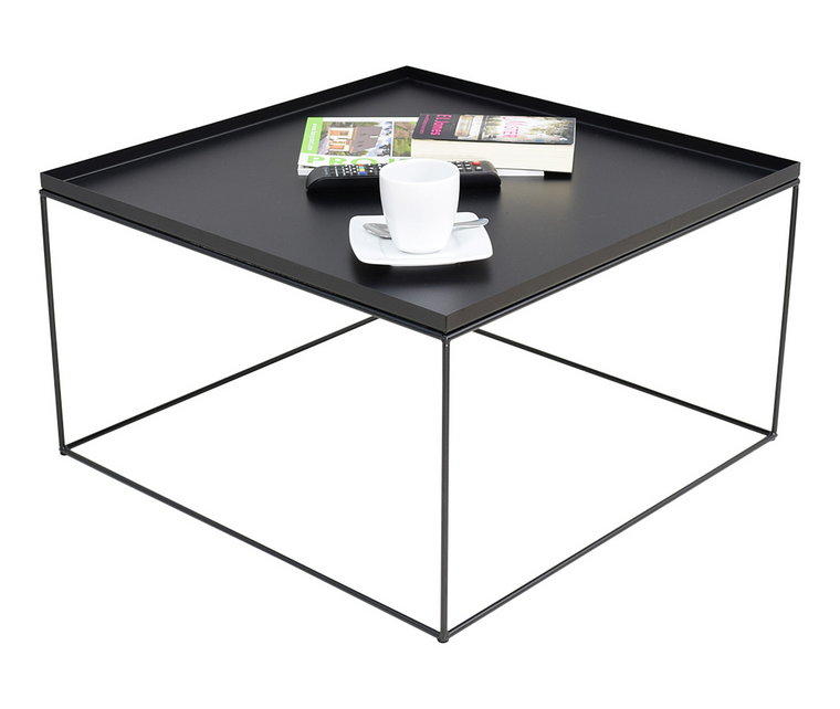 Czarny stolik kawowy w stylu industrialnym - Diros 3X