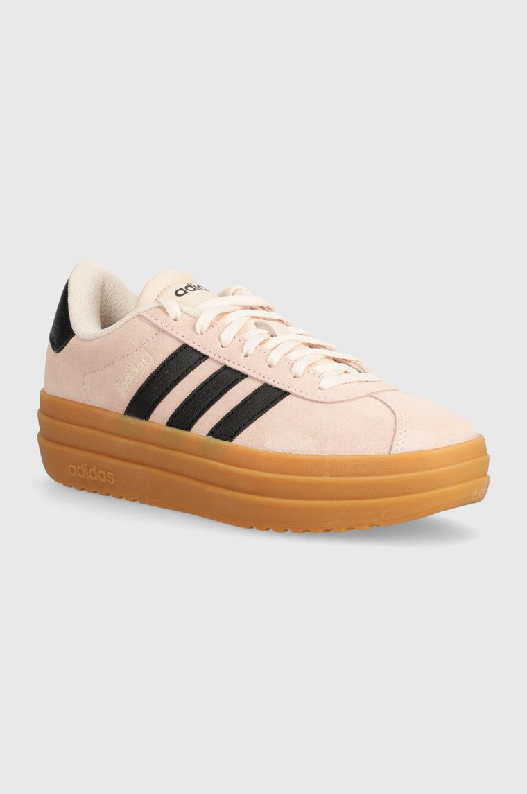 adidas sneakersy zamszowe Vl Court Bold kolor różowy JI2910