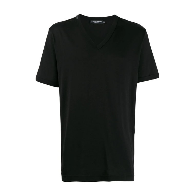 Czarna koszulka z logo Dolce & Gabbana
