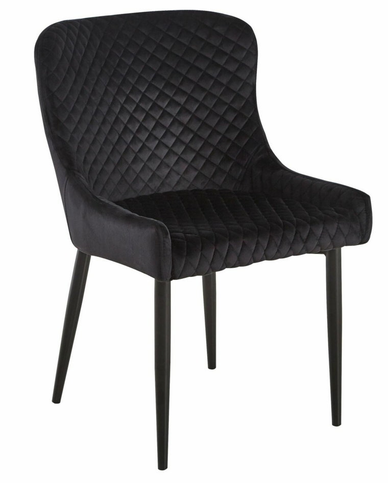 Krzesło Luna velvet czarne