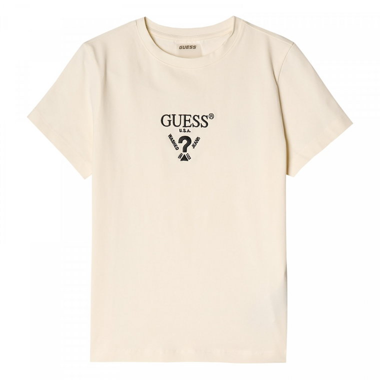 Damski t-shirt z nadrukiem Guess Colette - biały