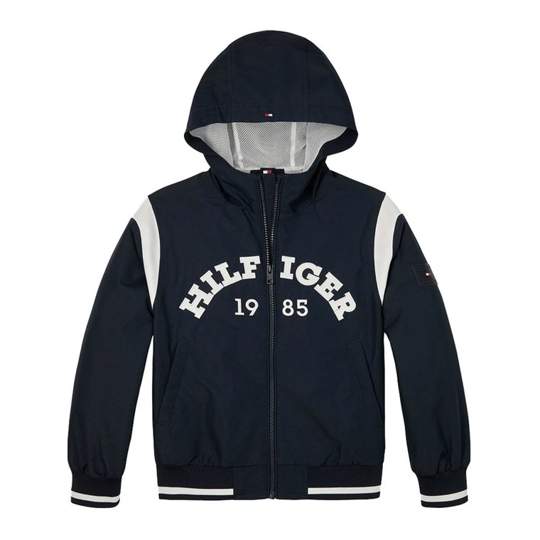 Kurtka Nylonowa z Haftem Logo Tommy Hilfiger