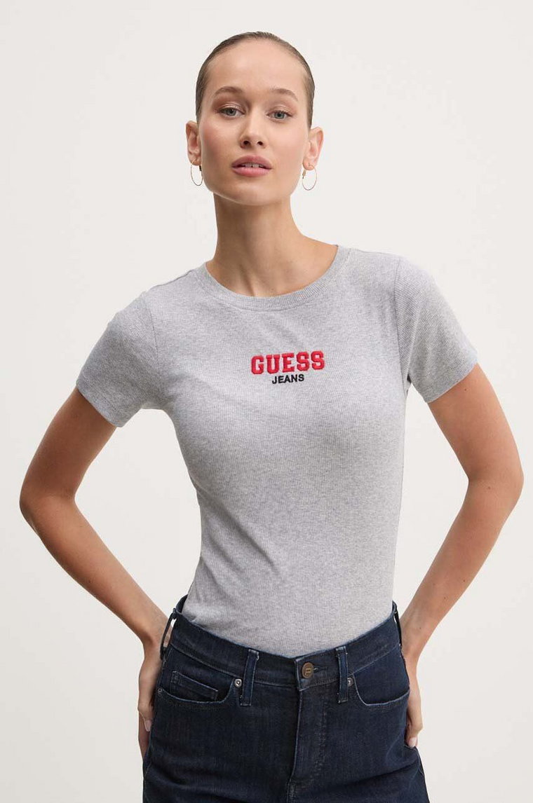 Guess Jeans t-shirt damski kolor szary W4YI64 KA0H1