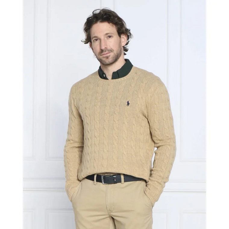 POLO RALPH LAUREN Wełniany sweter | Slim Fit | z dodatkiem kaszmiru