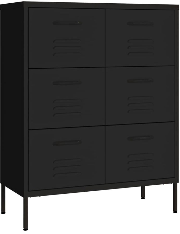 Czarna stalowa szafka na narzędzia z 6 szufladami - Garu 5X