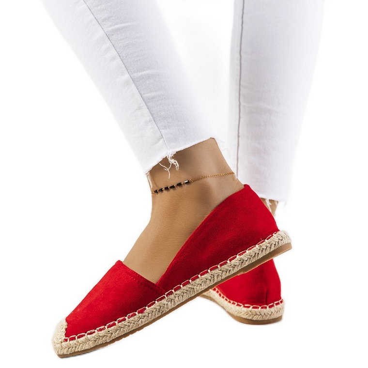 Czerwone espadryle damskie Balmy