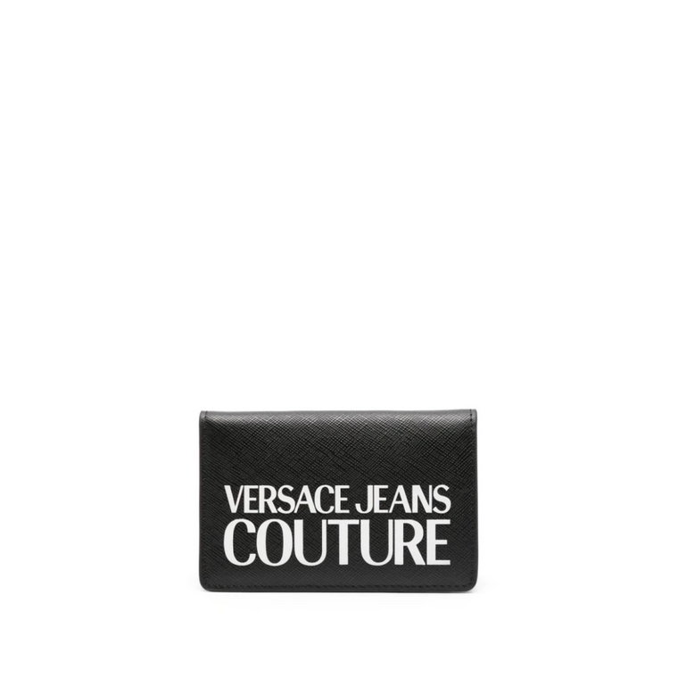 Czarne Portfele - Stylowy Design Versace Jeans Couture