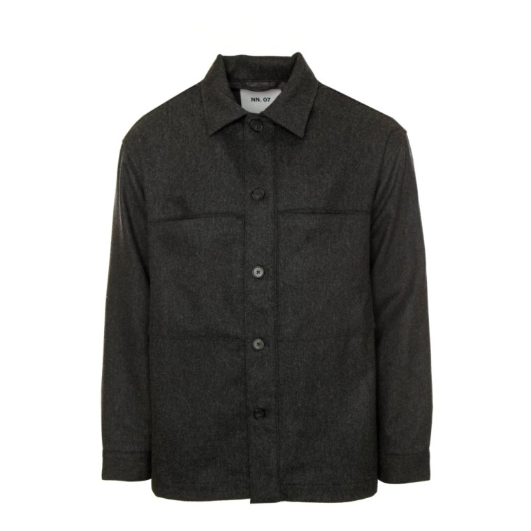 Twill Overshirt z Dużymi Kieszeniami Nn07