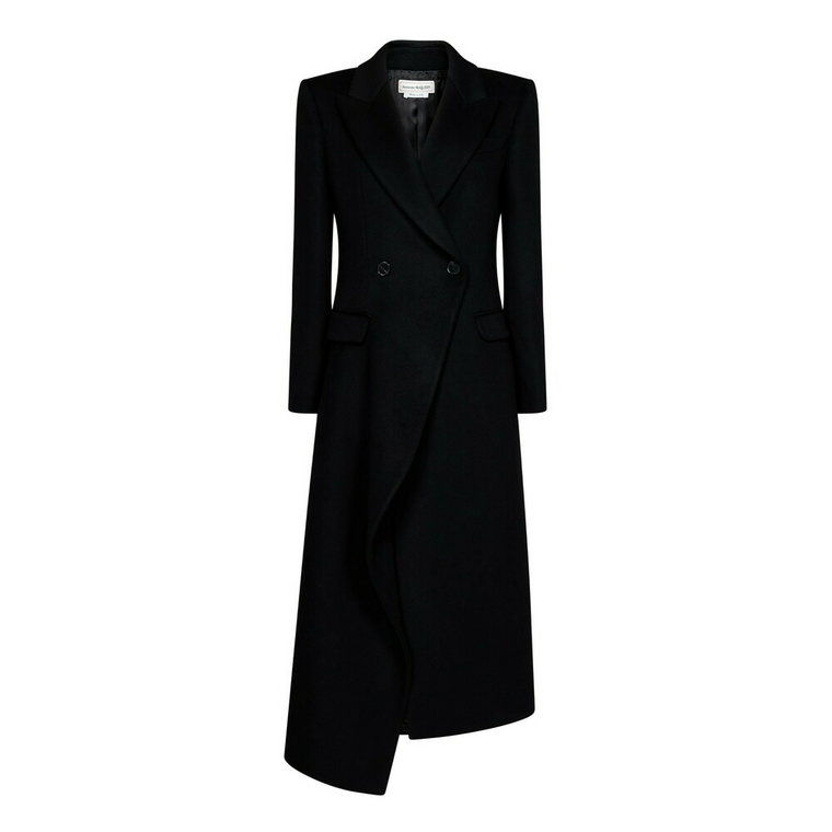 Women Clothing Jackets Coats Czarny Aw22 Alexander McQueen