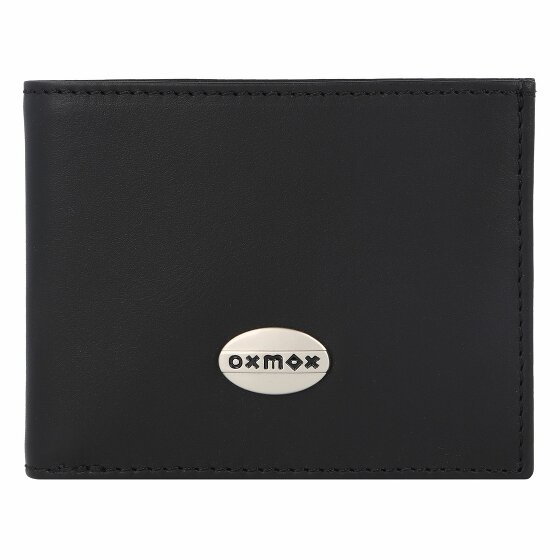 oxmox Leather Portfel Ochrona RFID Skórzany 10.5 cm black