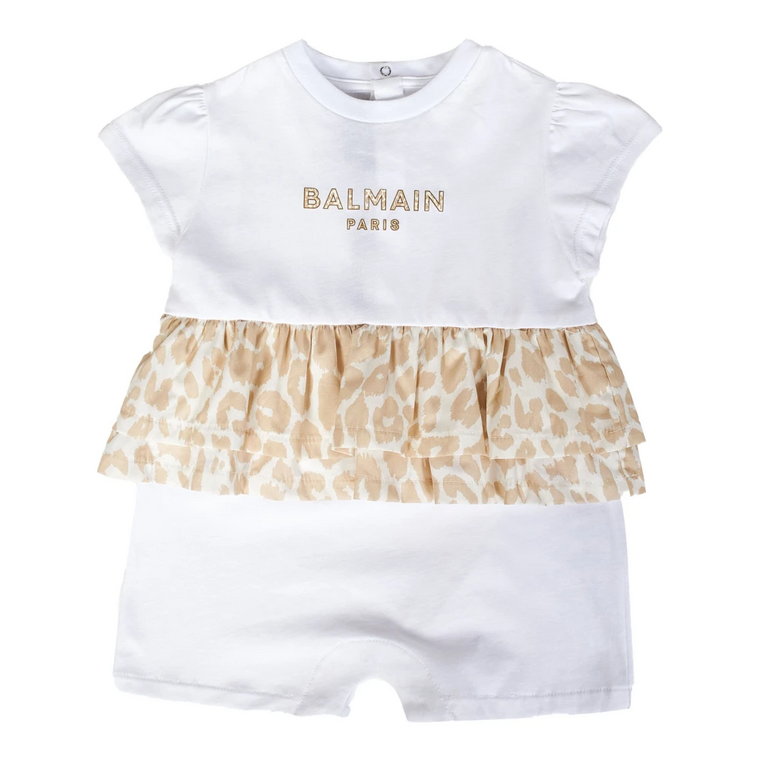 Sukienka z nadrukiem Animalier Balmain