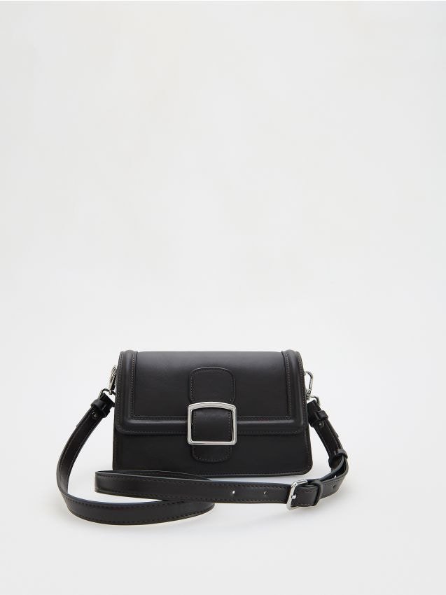 Reserved - Torebka crossbody z klamrą - czarny