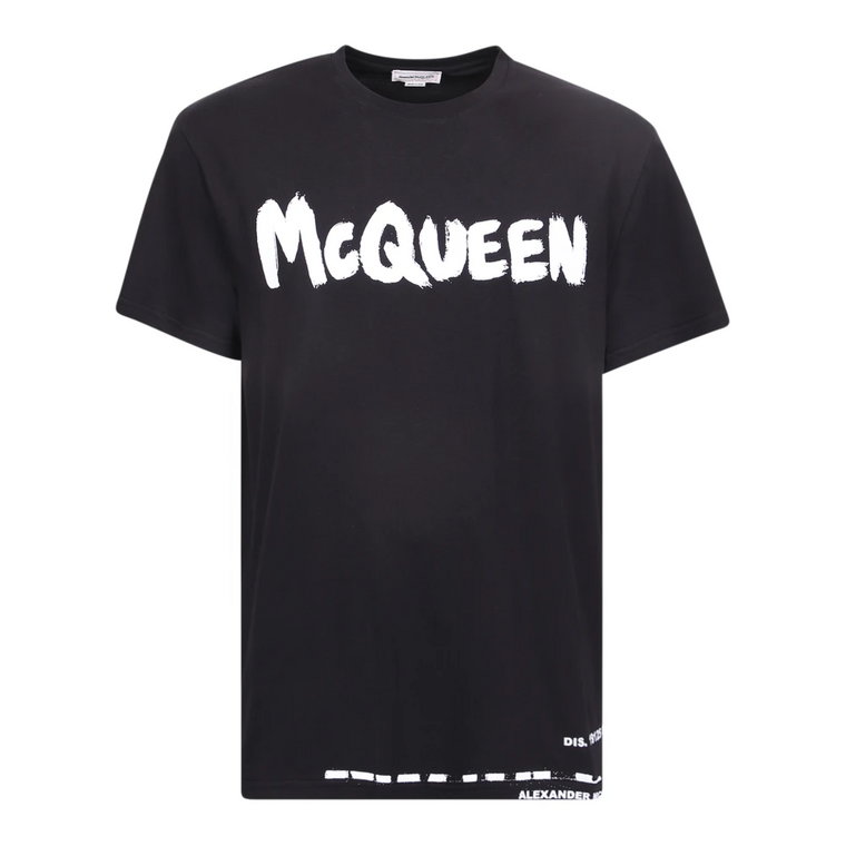 Czarna Koszulka z Logo Alexander McQueen