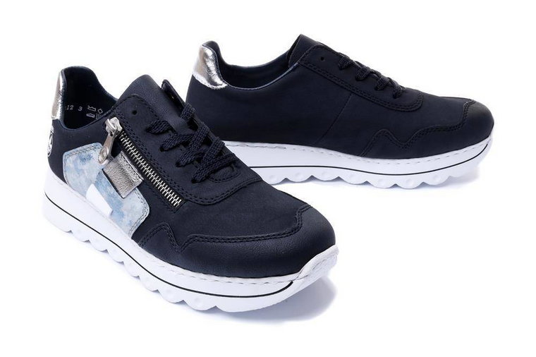 RIEKER L3312-14 sneaker blue, półbuty damskie