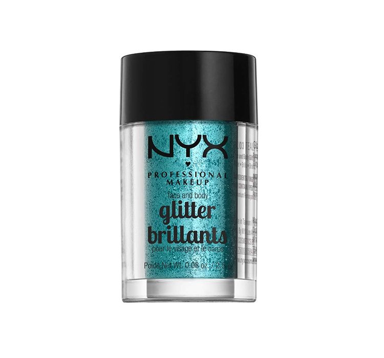 NYX PROFESSIONAL MAKEUP GLITTER BRILLANTS BROKAT DO TWARZY I CIAŁA 03 TEAL 2,5G