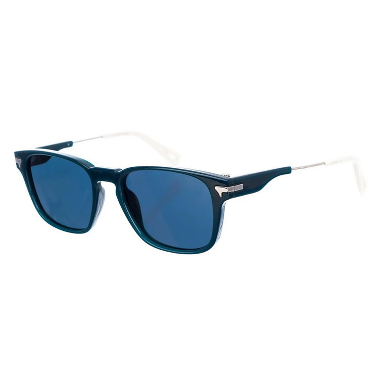 Prostokątne niebieskie okulary przeciwsłoneczne z oprawką z acetatu G-star
