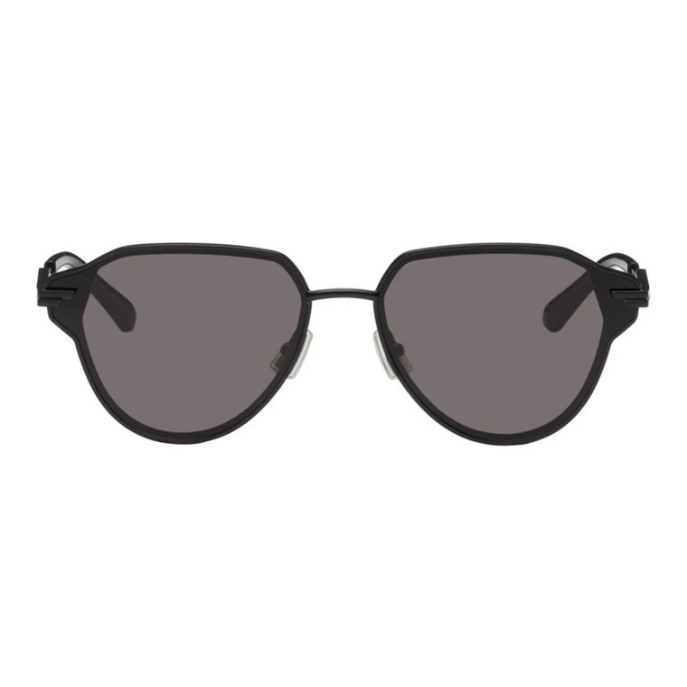 Metalowe Okulary Aviator - Czarne Bottega Veneta