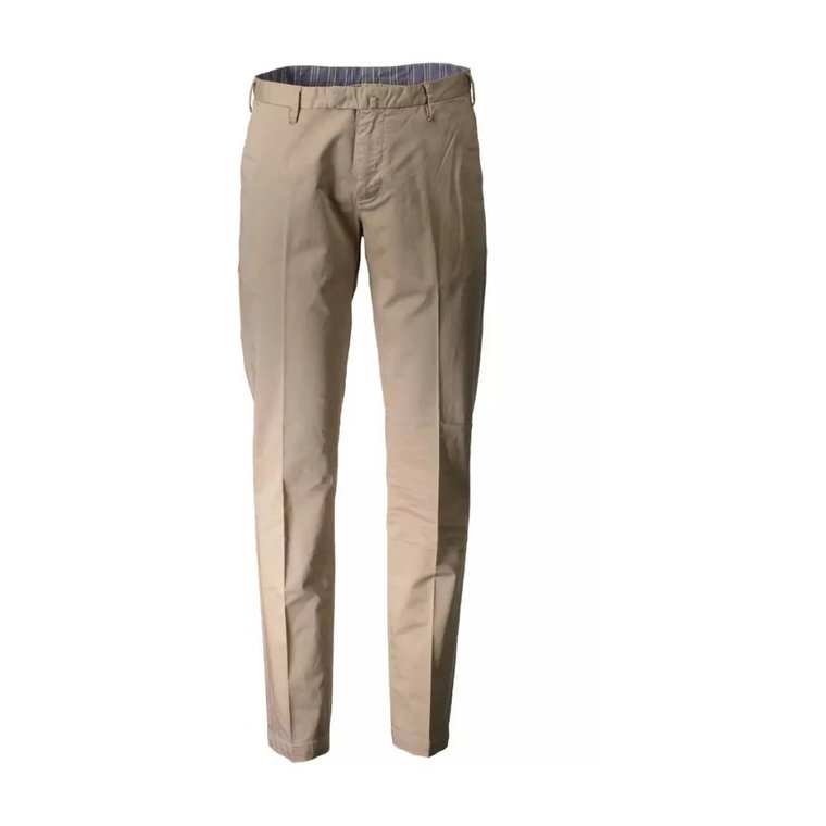 Beżowe Bawełniane Jeansy i Spodnie, 4 Kieszeniowe Spodnie Gant