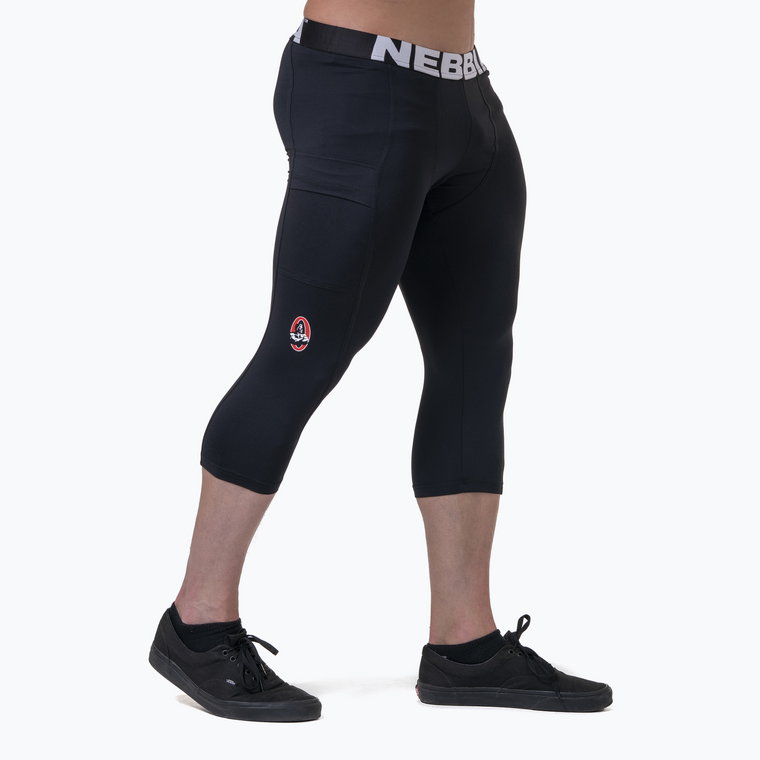 Legginsy treningowe męskie NEBBIA Legend Of Today Calf Length black