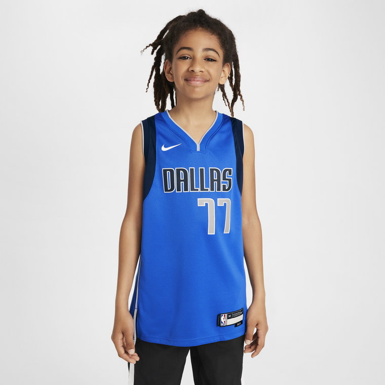 Koszulka dla dużych dzieci Nike NBA Swingman Dallas Mavericks 2023/24 Icon Edition - Niebieski