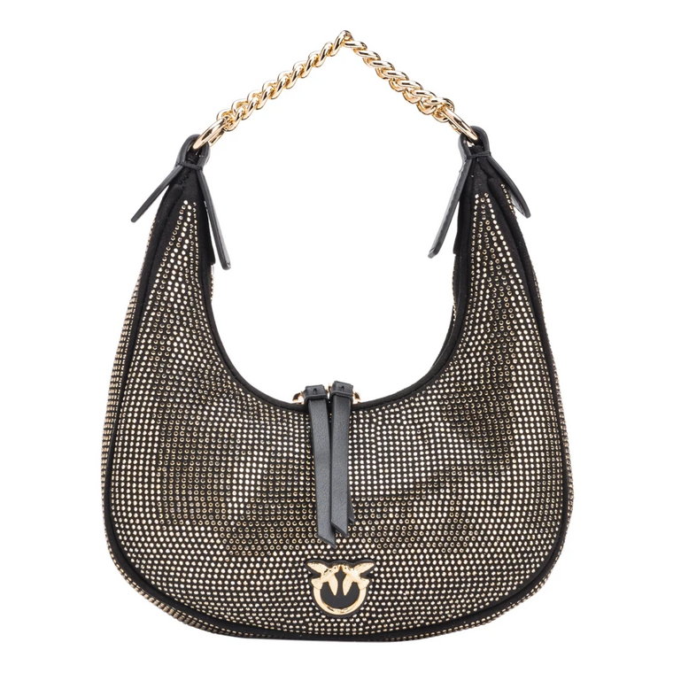 Mini Brioche Bag Hobo full strass Pinko