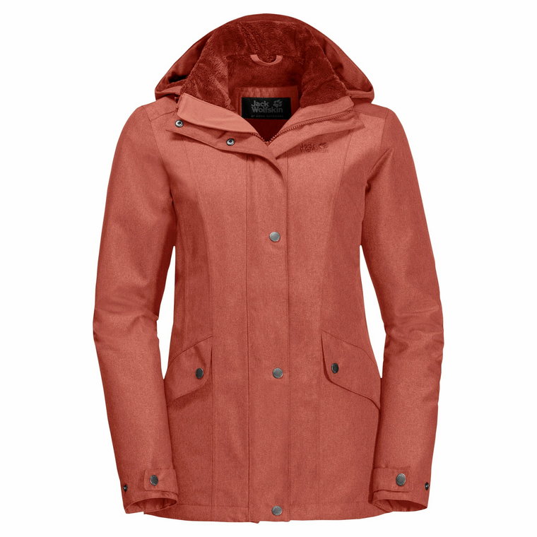 Zimowa kurtka damska Jack Wolfskin PARK AVENUE JACKET autumn red - XL