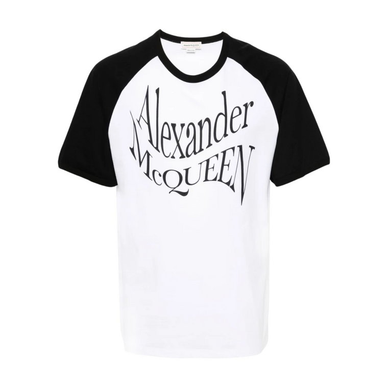Logo Print Crew Neck T-shirts i Polos Alexander McQueen