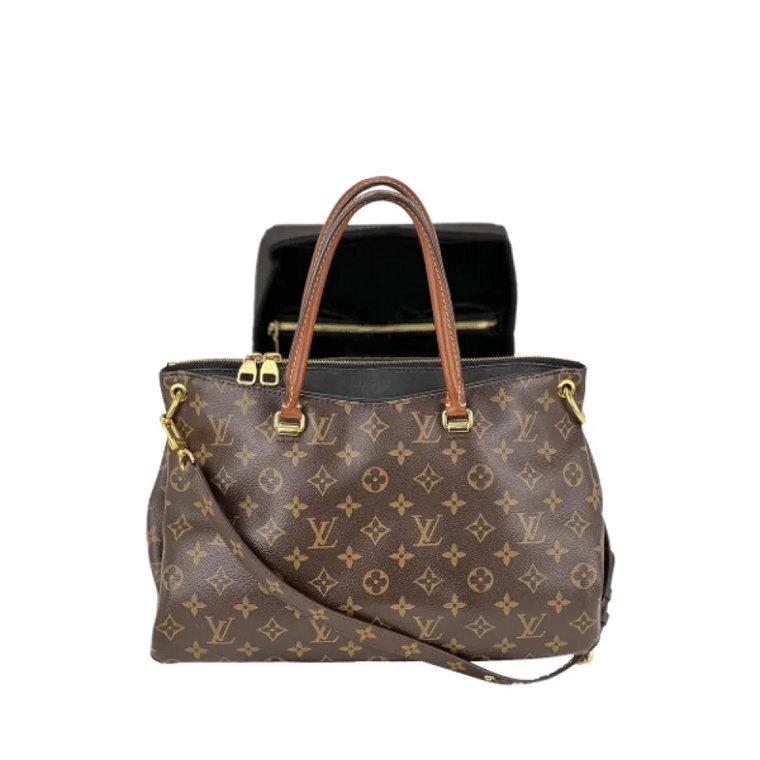 Używana torba Monogram Pallas MM Noir z płótna Louis Vuitton Vintage