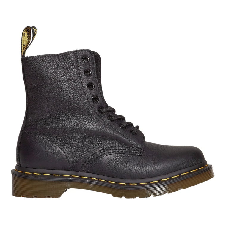 Czarne Skórzane Botki dla Kobiet Dr. Martens